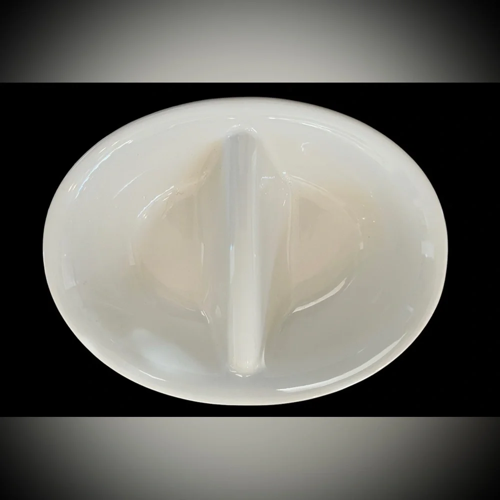Pfaltzgraff divided ceramic serving dish white vintage